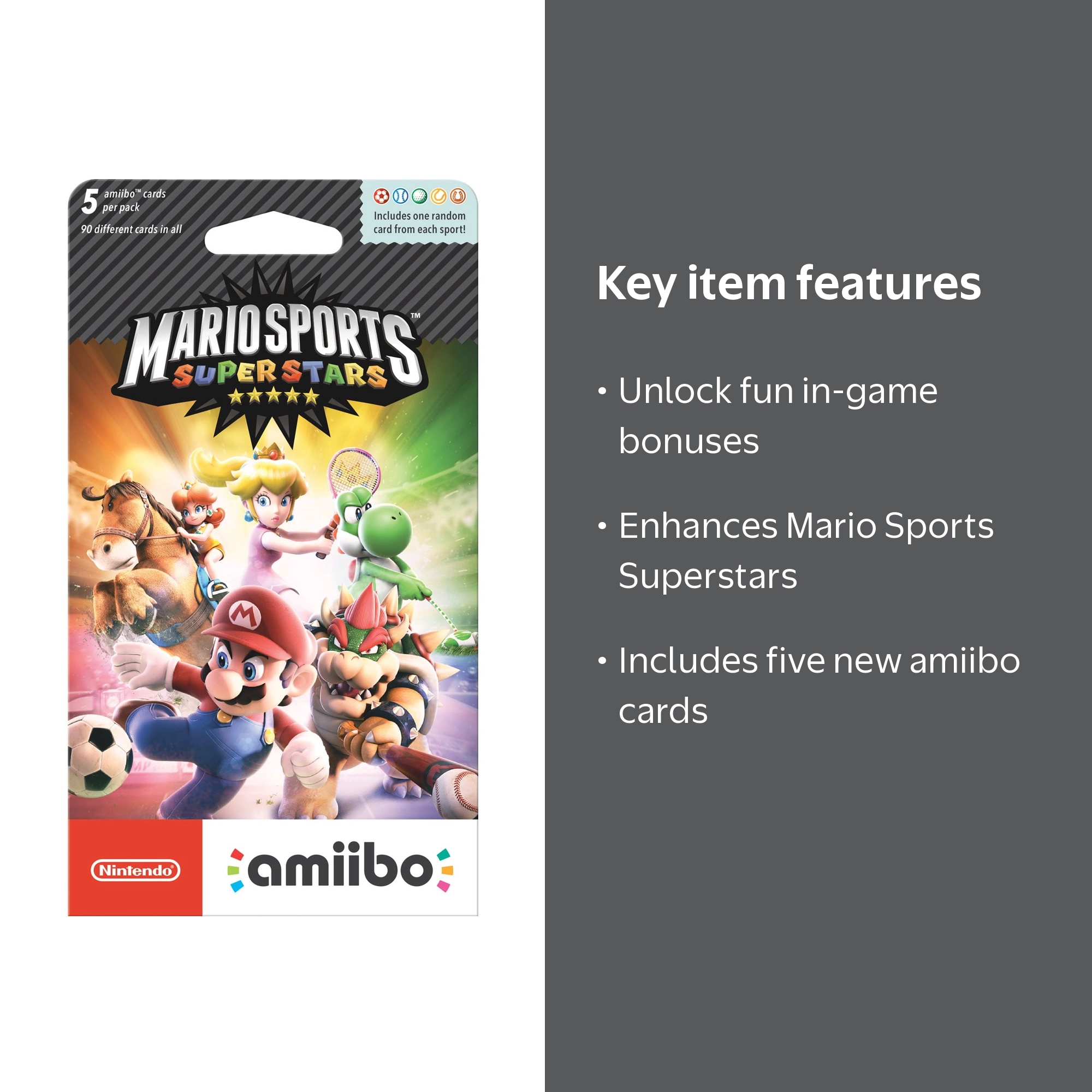 Nintendo Switch Mario Sports Superstars amiibo cards 5 Pack