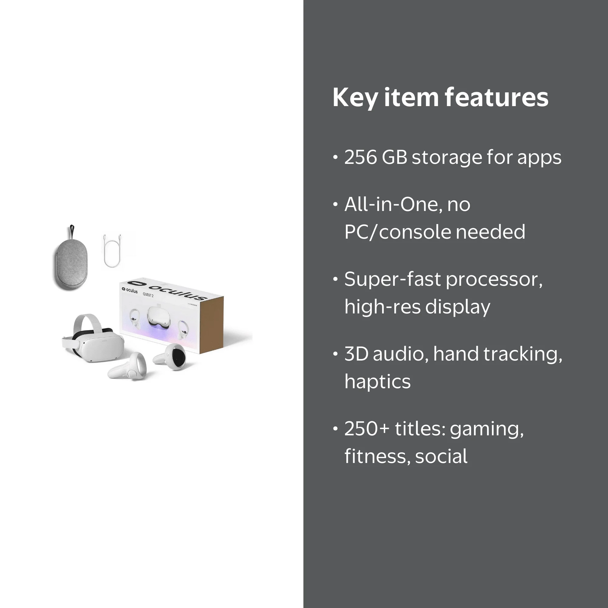 Meta Quest 2 VR Headset — Advanced All-In-One — 256 GB - Walmart.com