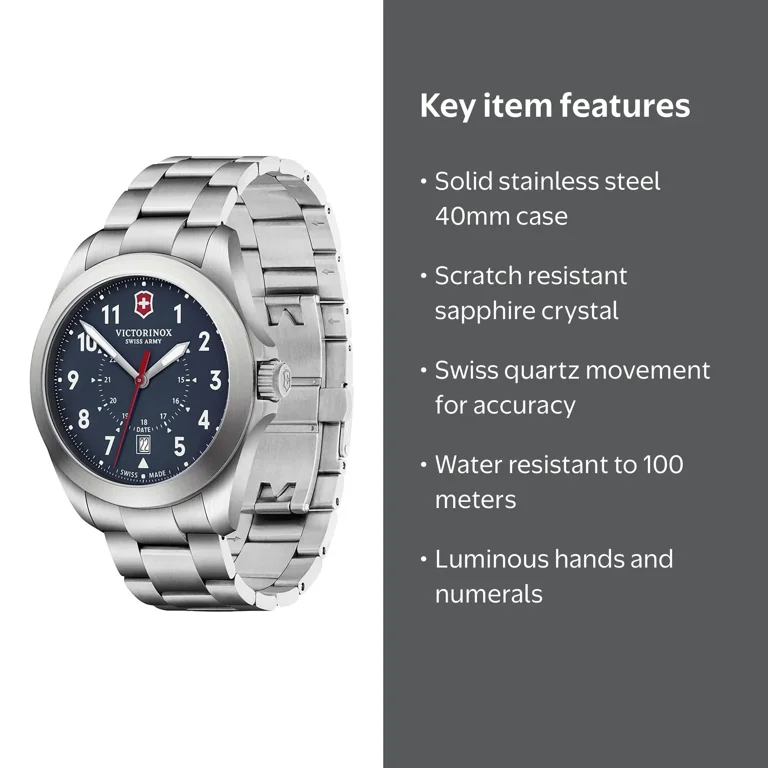 特殊作戦軍チャレンジ Victorinox Swiss Army 241967 Men's Heritage Blue Dial Steel Watch