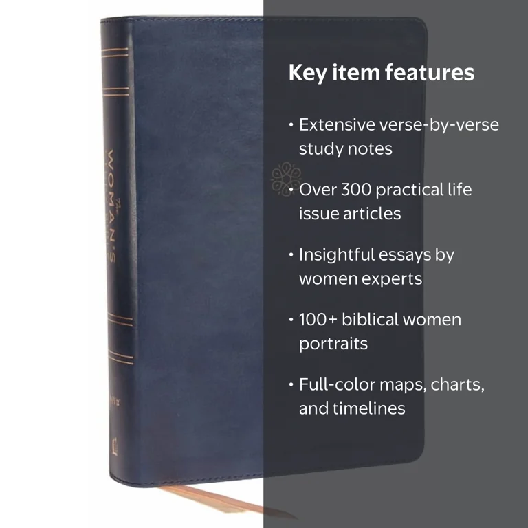 Niv, the Woman's Study Bible, Leathersoft, Blue, Full-Color, Thumb