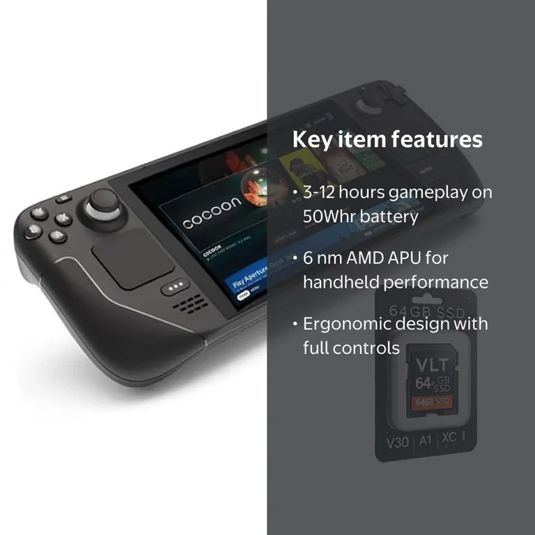 Valve Steam Deck OLED 1TB Handheld Gaming Console with VLT 64GB SD