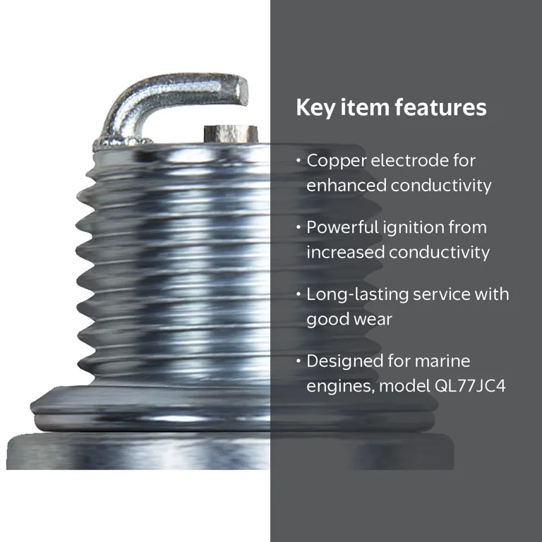 Champion (828M) Copper Plus Marine Spark Plug, QL77JC4 - Walmart.com