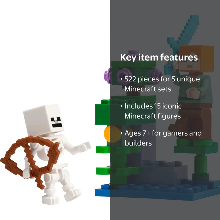 LEGO Minecraft Gift Set - 5 epic sets with 15 characters in 1 Box