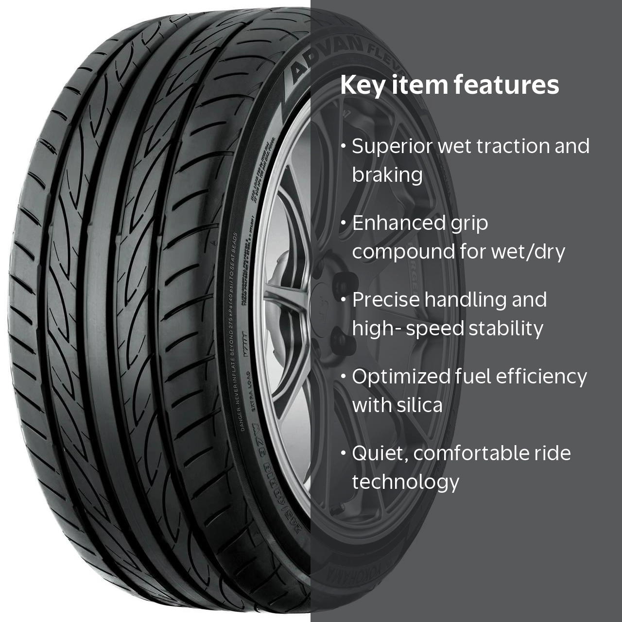 Yokohama Advan Fleva V701 UHP Summer 195/50R15 82V Passenger Tire