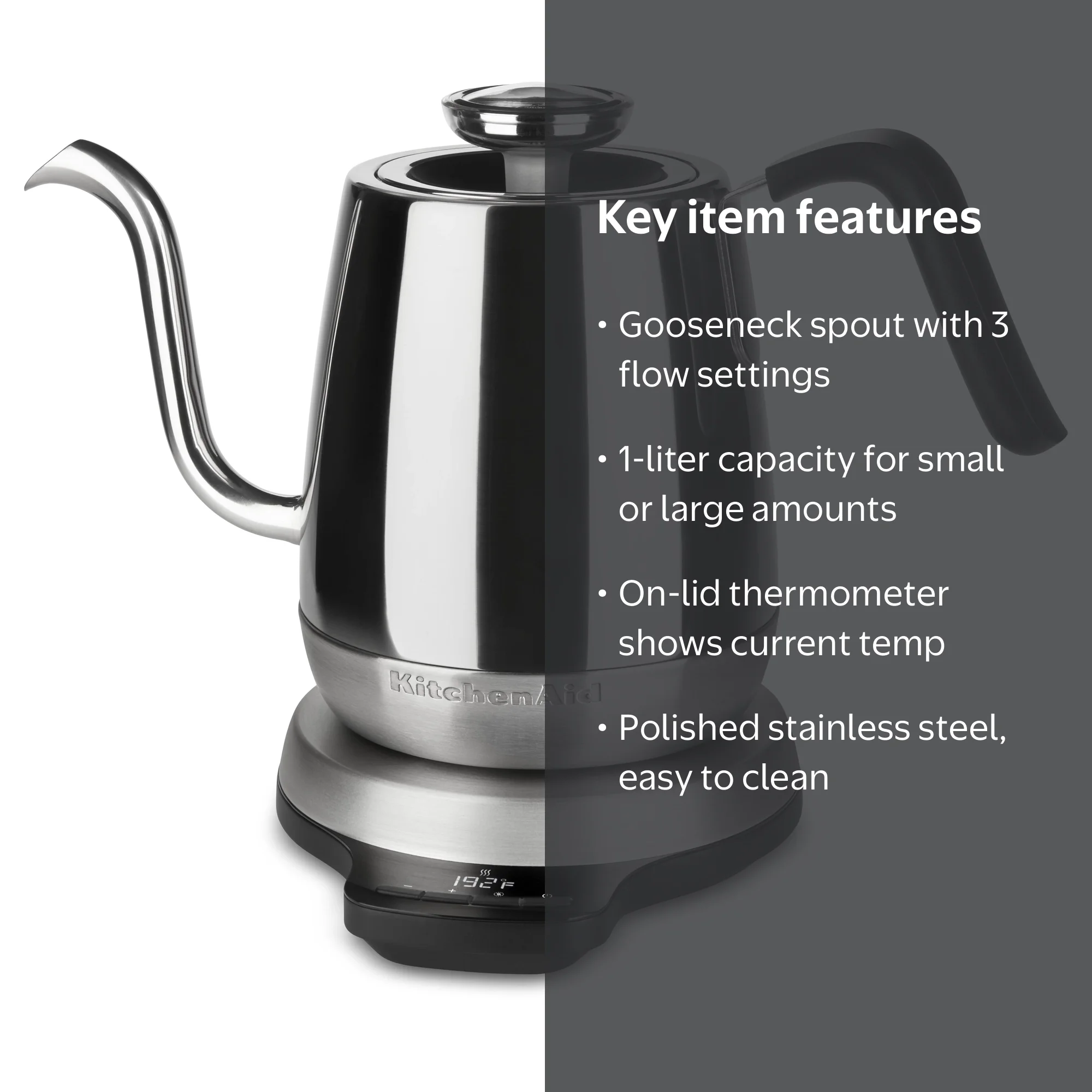 KitchenAid Precision Gooseneck Digital Kettle - KEK1032 - Walmart.com