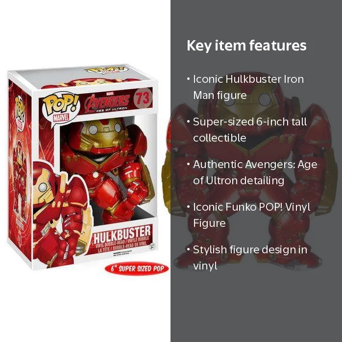 Funko POP! Avengers Characters: Hulkbuster Iron Man Toy, Marvel