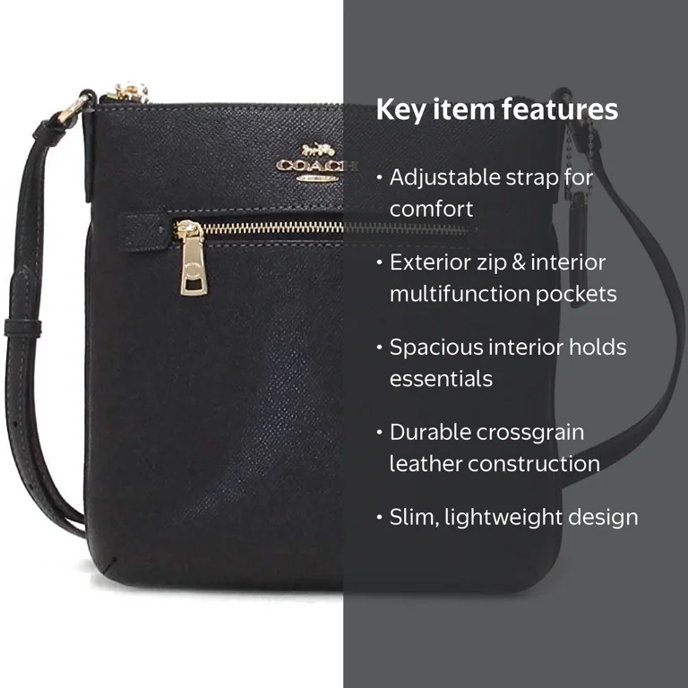 coach ショルダーバッグ ミニバッグ ブラック Coach Women's Top Zip Mini Rowan File Crossbody Bag In Crossgrain