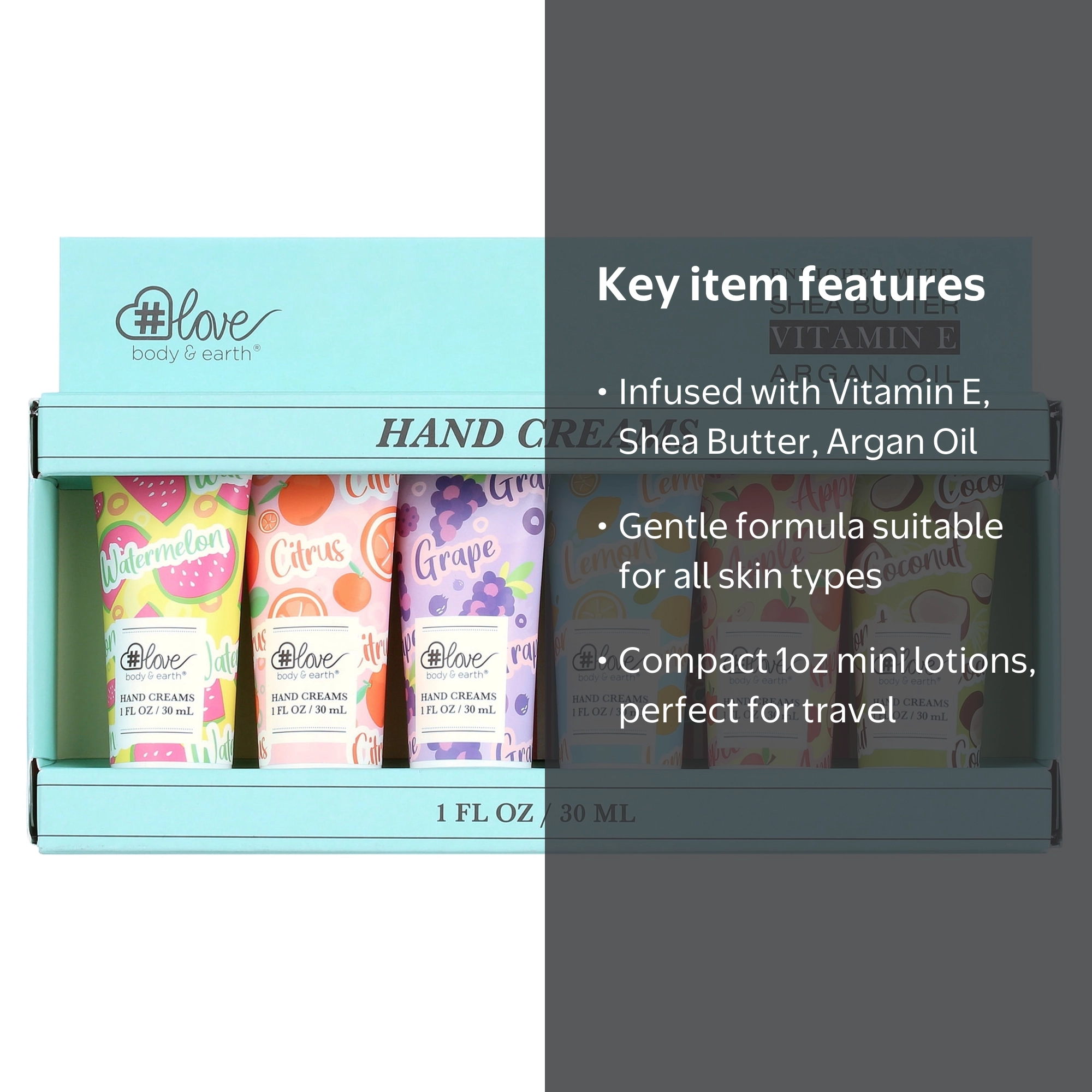 Body & Earth Hand Cream Gift Sets, 6pcs Mini Hand Lotion, Travel