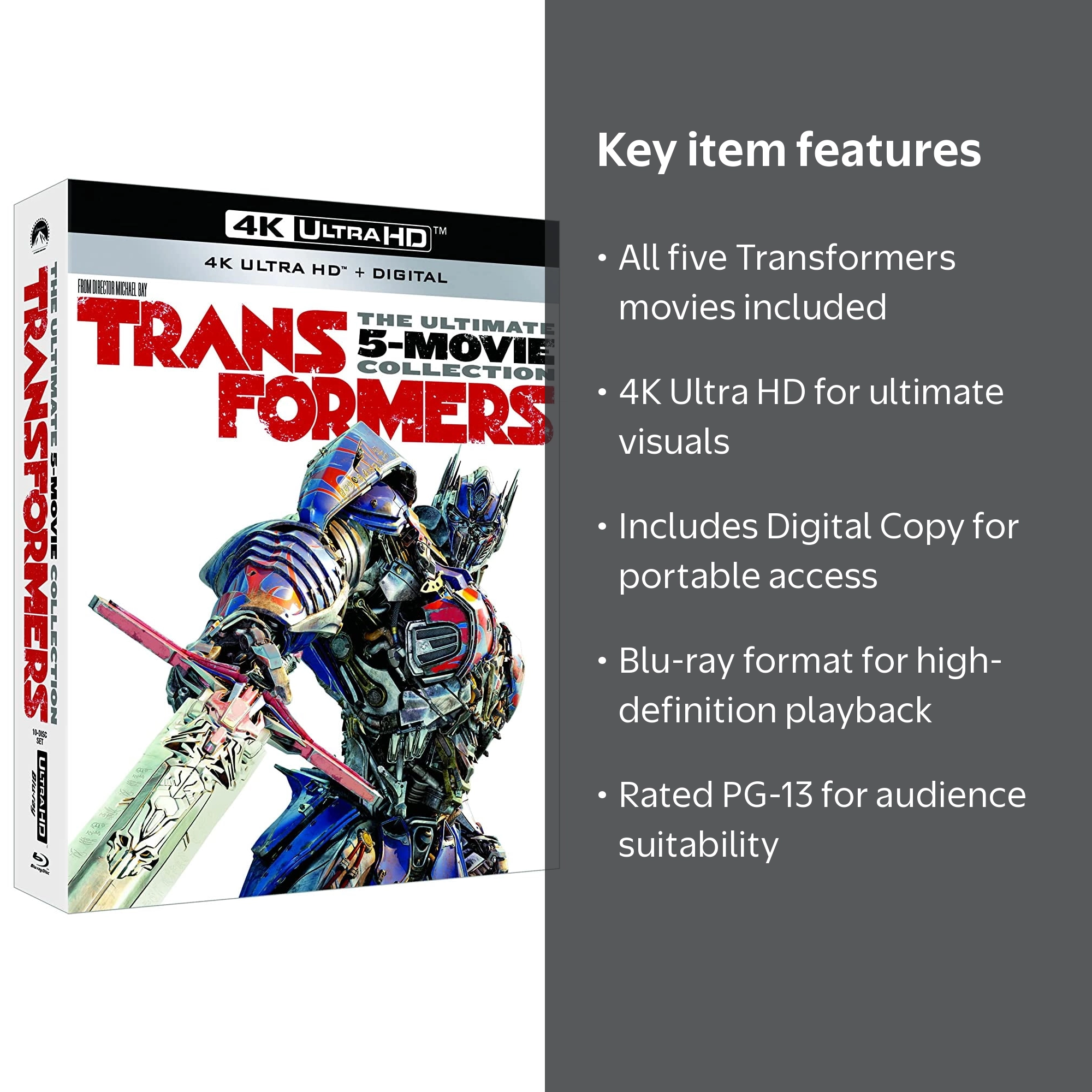 Paramount Home Video, Transformers 5-Movie Collection, PG-13