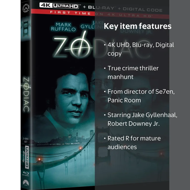 Paramount Zodiac 4K Ultra HD Blu-ray Digital Copy Sequel - Walmart.com