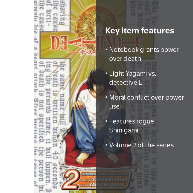 Death Note, Vol. 2 (Paperback) by Tsugumi Ohba - Japanese Manga