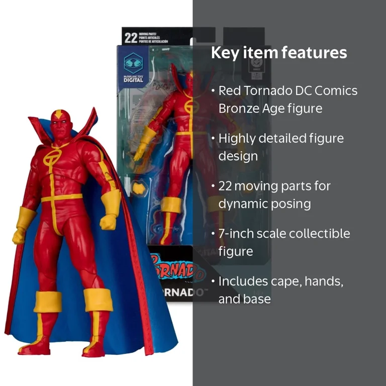(未使用･未開封品)　TORNADO-RED TORNADO-RED wyeba8q McFarlane Toys, DC Multiverse, Red Tornado, 7-Inch Action Figure