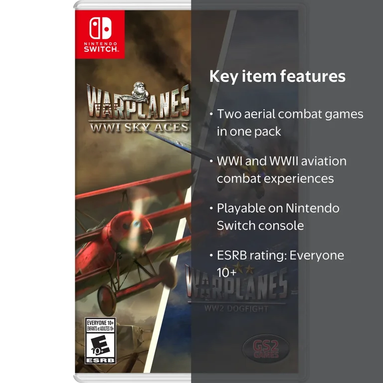Warplanes WWI Sky Aces + WW2 Dogfight for Nintendo Switch