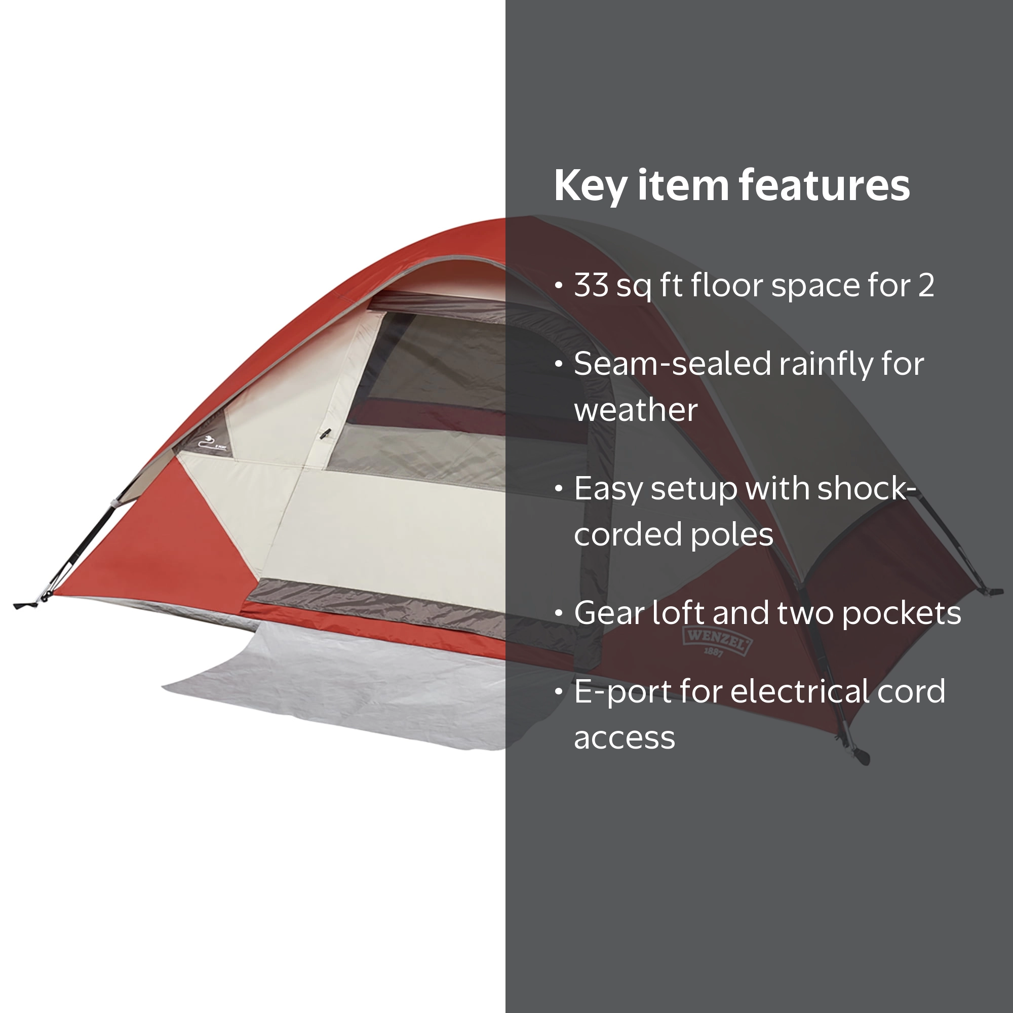 Wenzel Torrey 2-Person Dome Tent, Rust - Walmart.com