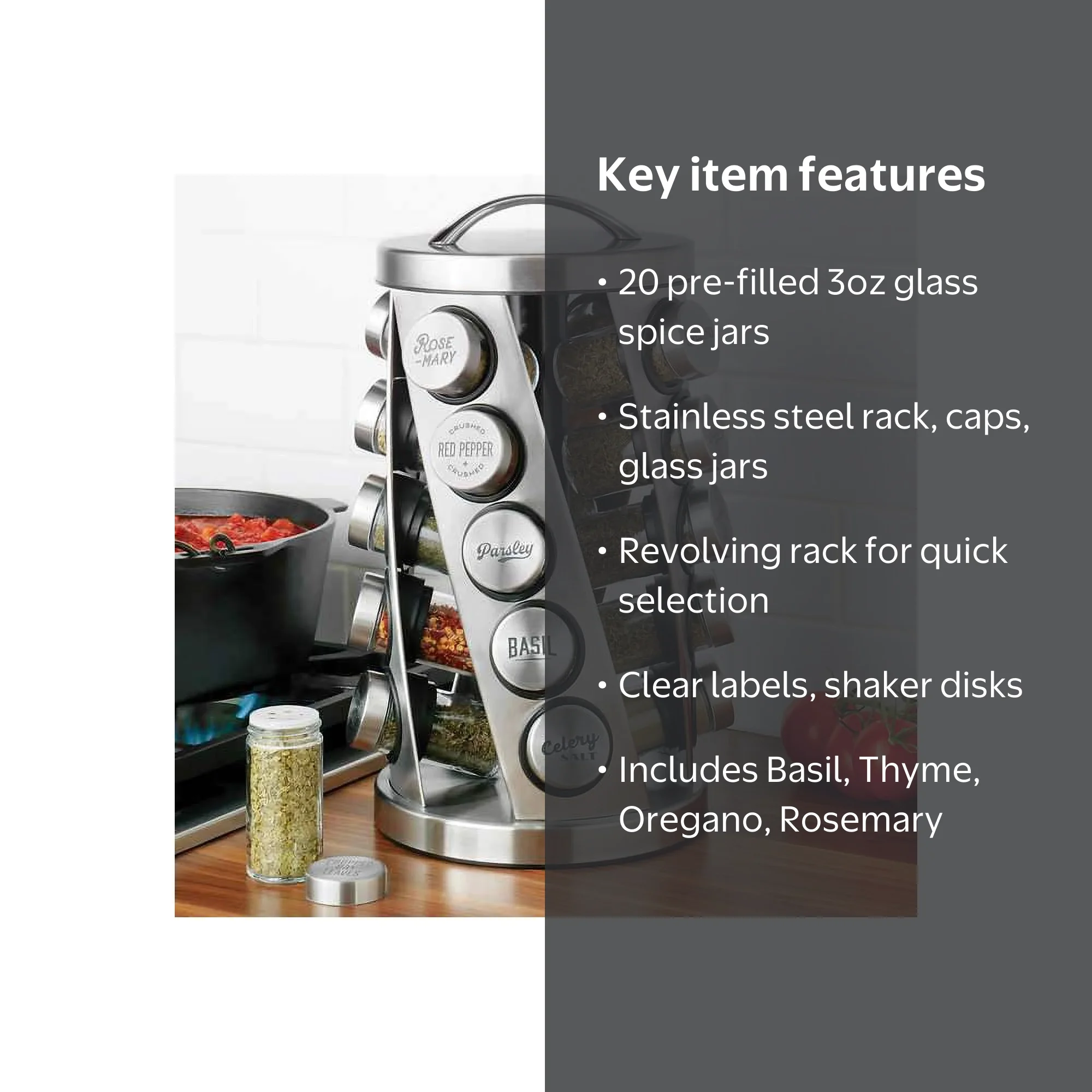 Kamenstein 20 Jar Revolving Spice Rack - Walmart.com