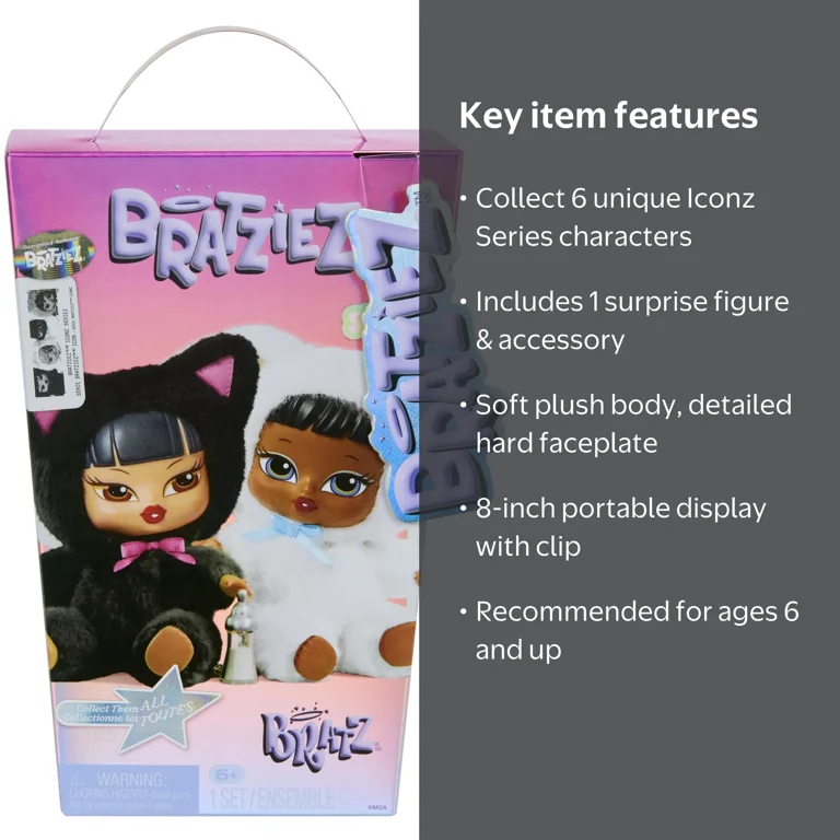 Bratz, Bratz Bratziez Iconz Series Plush Collectible, Multicolor