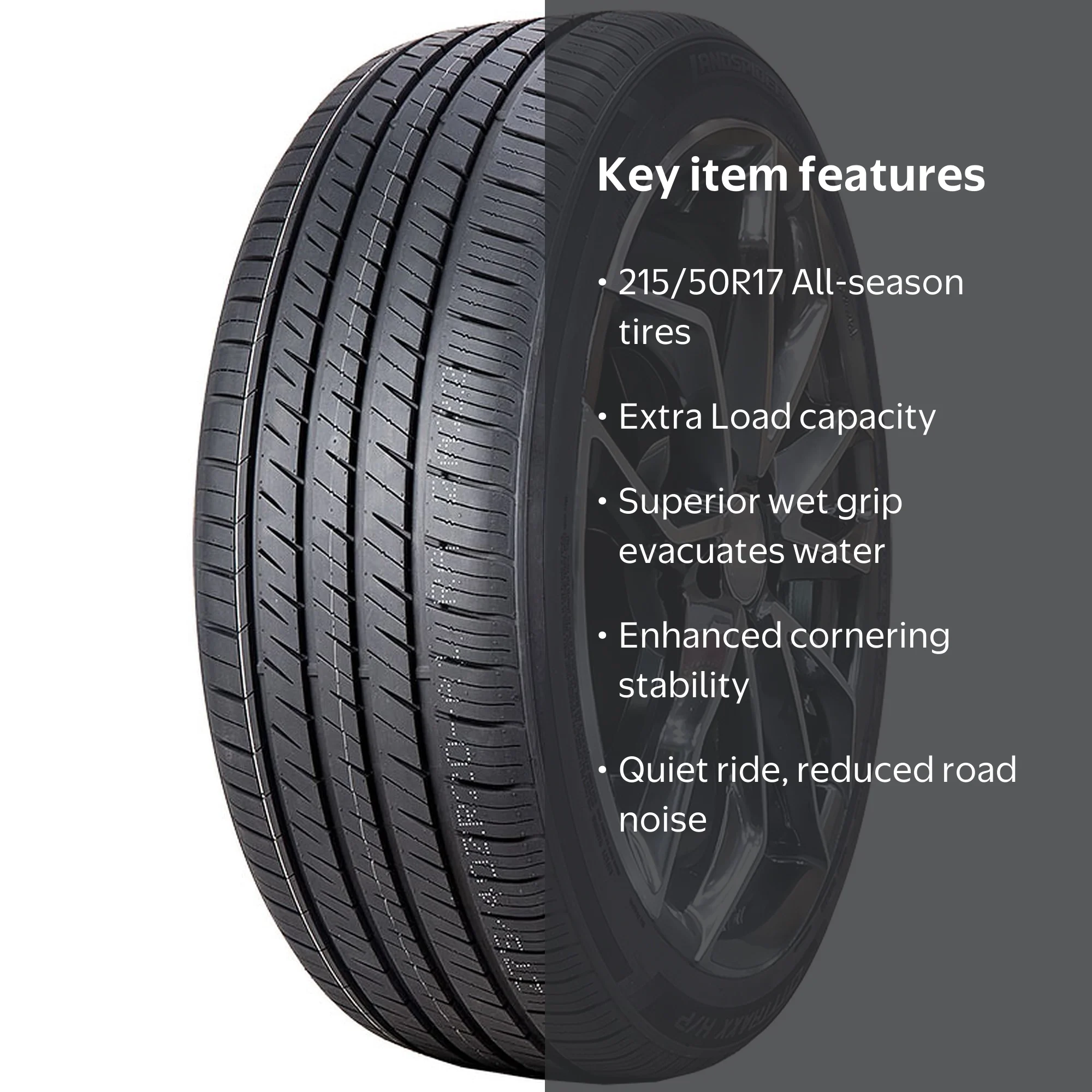 Landspider, Passenger Tire, All Season, 215/50R17 XL - Walmart.com