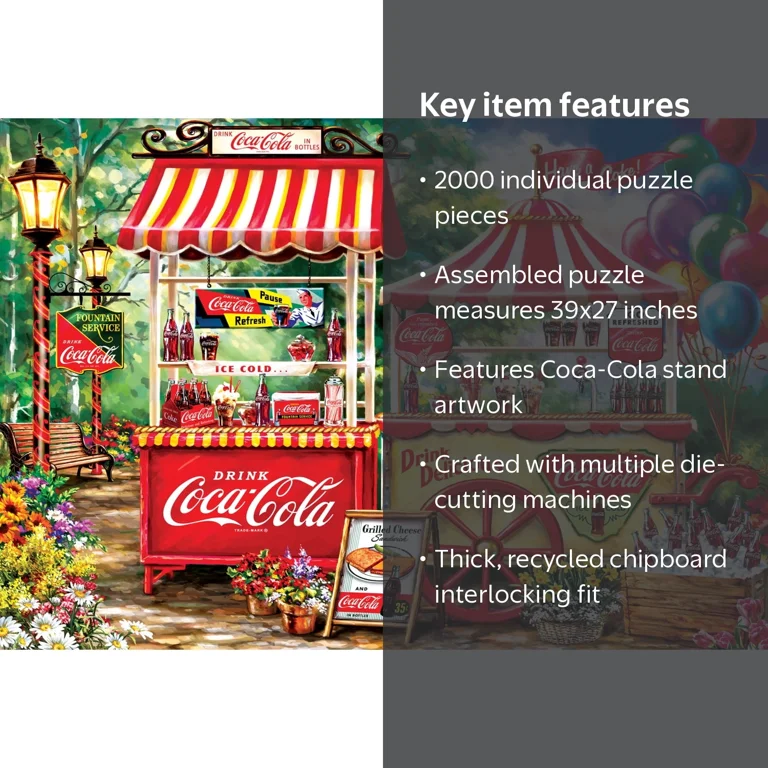 MasterPieces Coca-Cola Stand 2000 Piece Jigsaw Puzzle for Adults