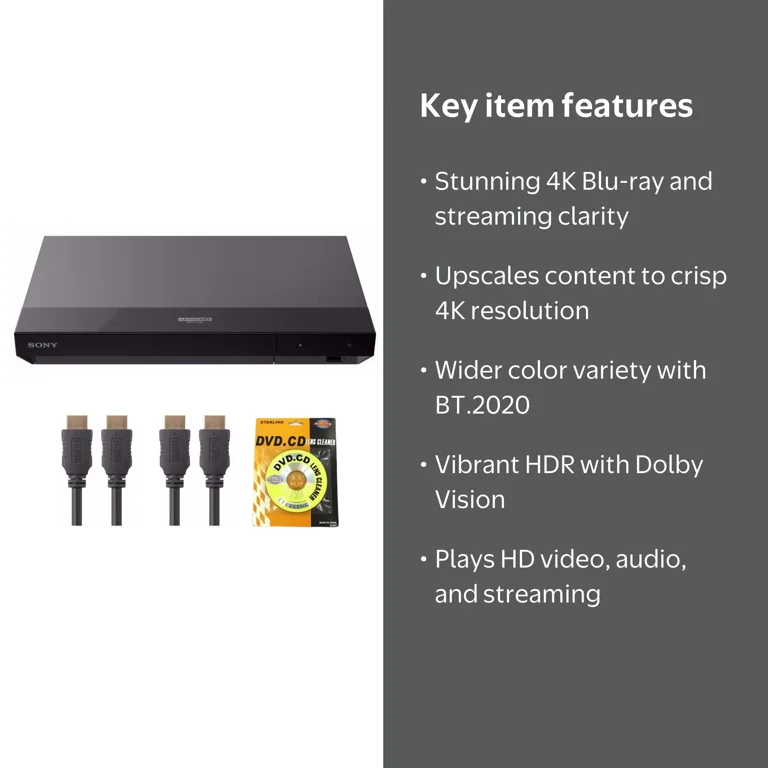 Sony, Blu-ray Player, UBP-X700, 4K Ultra HD Dolby Vision - Walmart.com