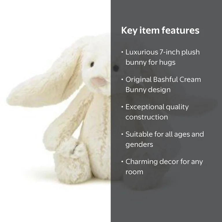 M ぬいぐるみ ホワイト Bashful Bunny Amazon.co.jp: Jellycat