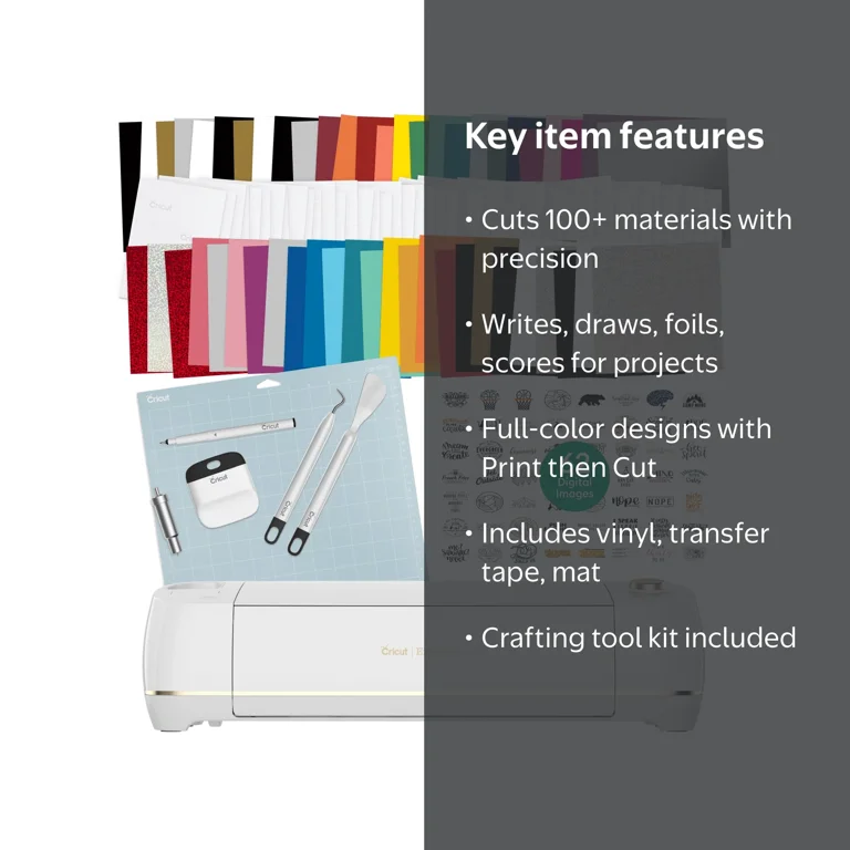 Cricut Explore Air 2 Smart Cutting Machine Bundle with Vinyl