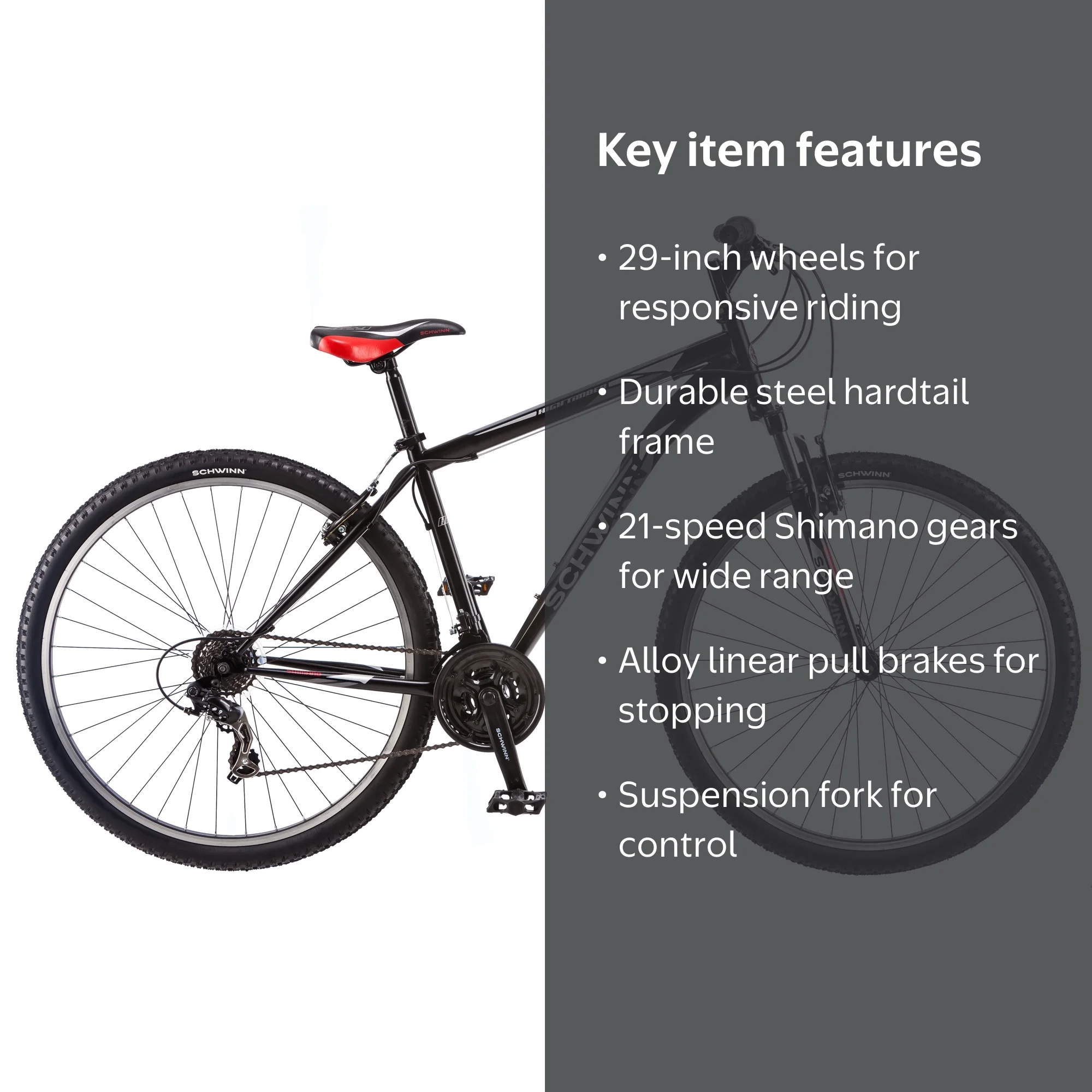 29 inch Mens Schwinn High Timber Bike, Matte Black - Walmart.com