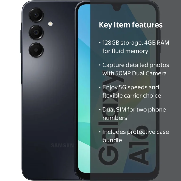 Samsung Galaxy A16 4G LTE Smartphone, 128GB, 6.7 Inch Touchscreen