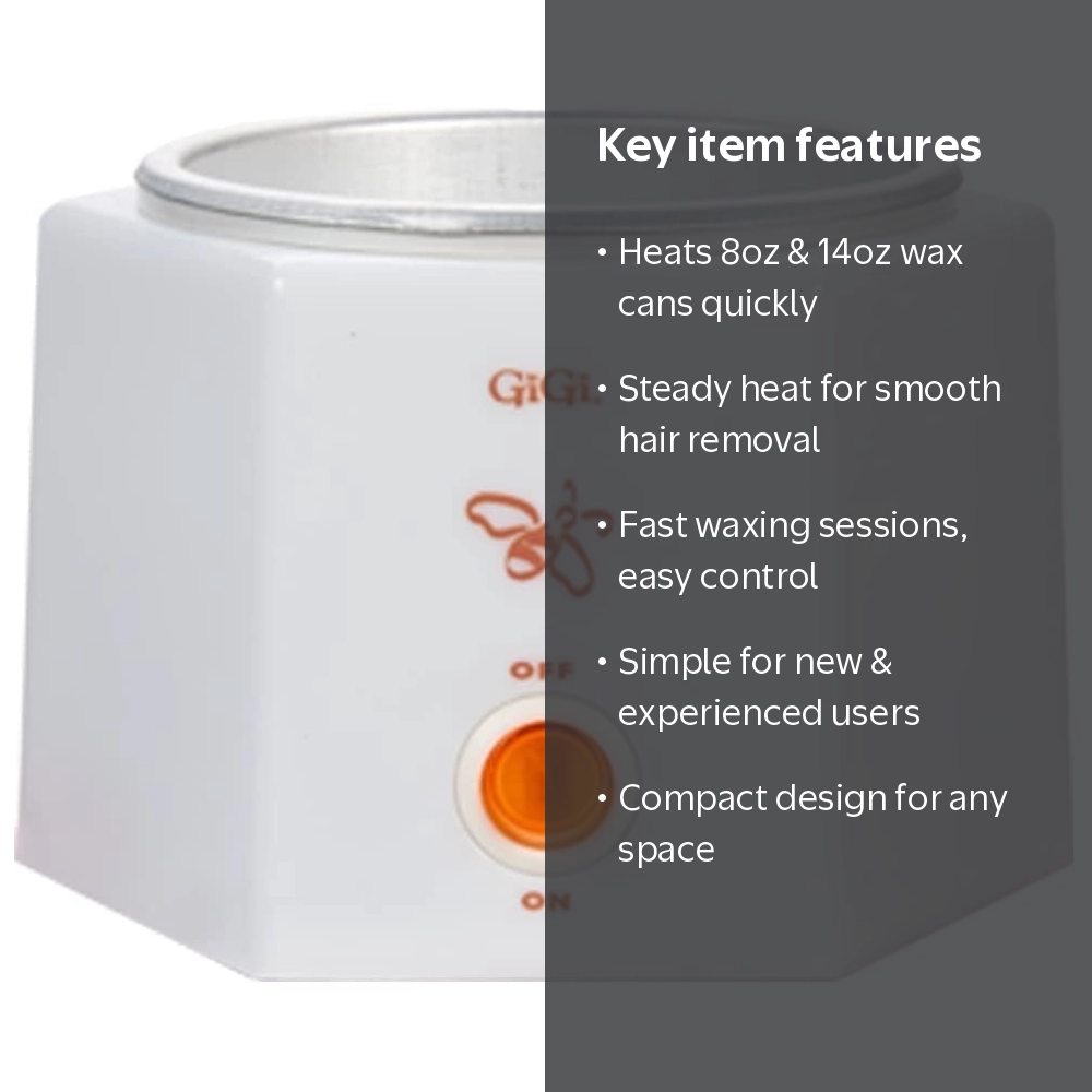 GiGi, Space Saver Wax Warmer, Blue, Melts 8 oz and 14 oz wax cans