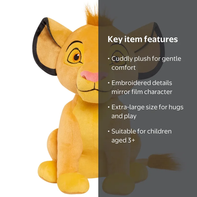 Disney's Lion King Simba Plushie Stuffed Animal Toy for Toddlers