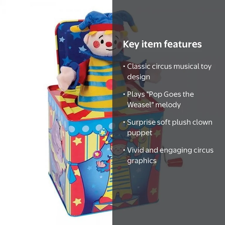Schylling, Circus Jester Puppet Jack in the Box, Assorted