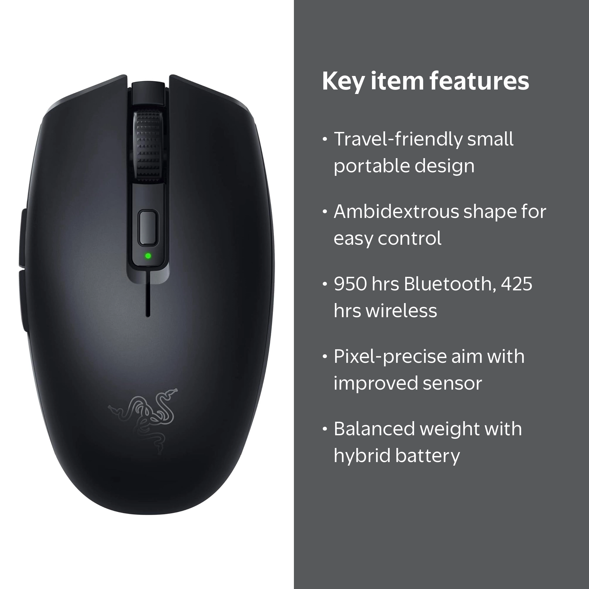 Razer Orochi V2 Wireless Optical Gaming Mouse for PC, Laptop, 6