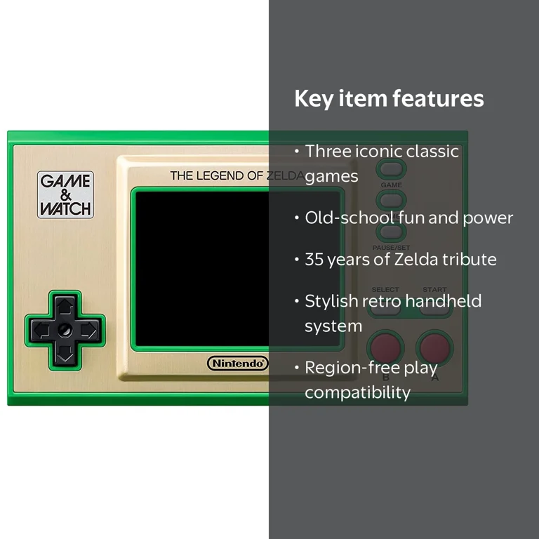 Nintendo, Game & Watch: The Legend of Zelda, Import, Region Free
