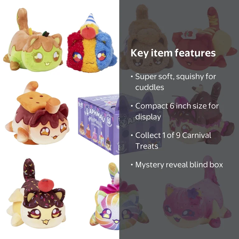 APHMAU, Plush Toy, 6 inch MeeMeow Mystery, Series 7 Carnival