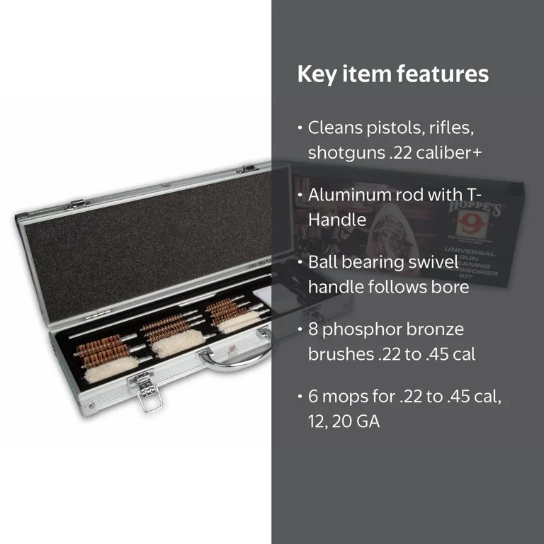 Hoppe's Universal Gun Cleaning Accessory Kit for Pistols, Rifles