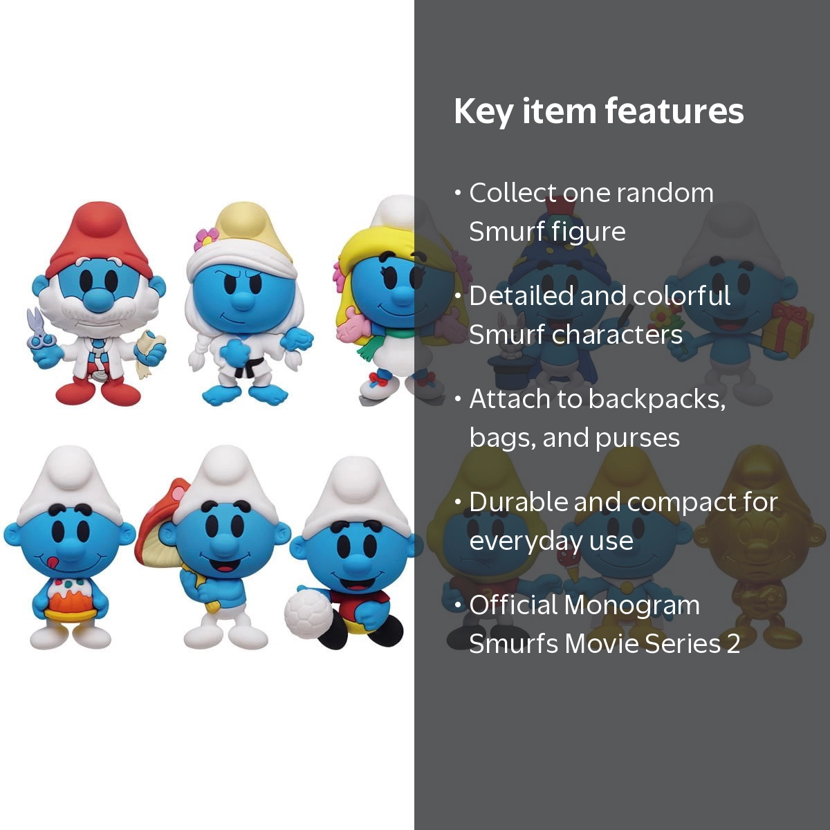 3D Figural Bag Clip Smurfs Movie Series 2 Mystery Pack (1 RANDOM