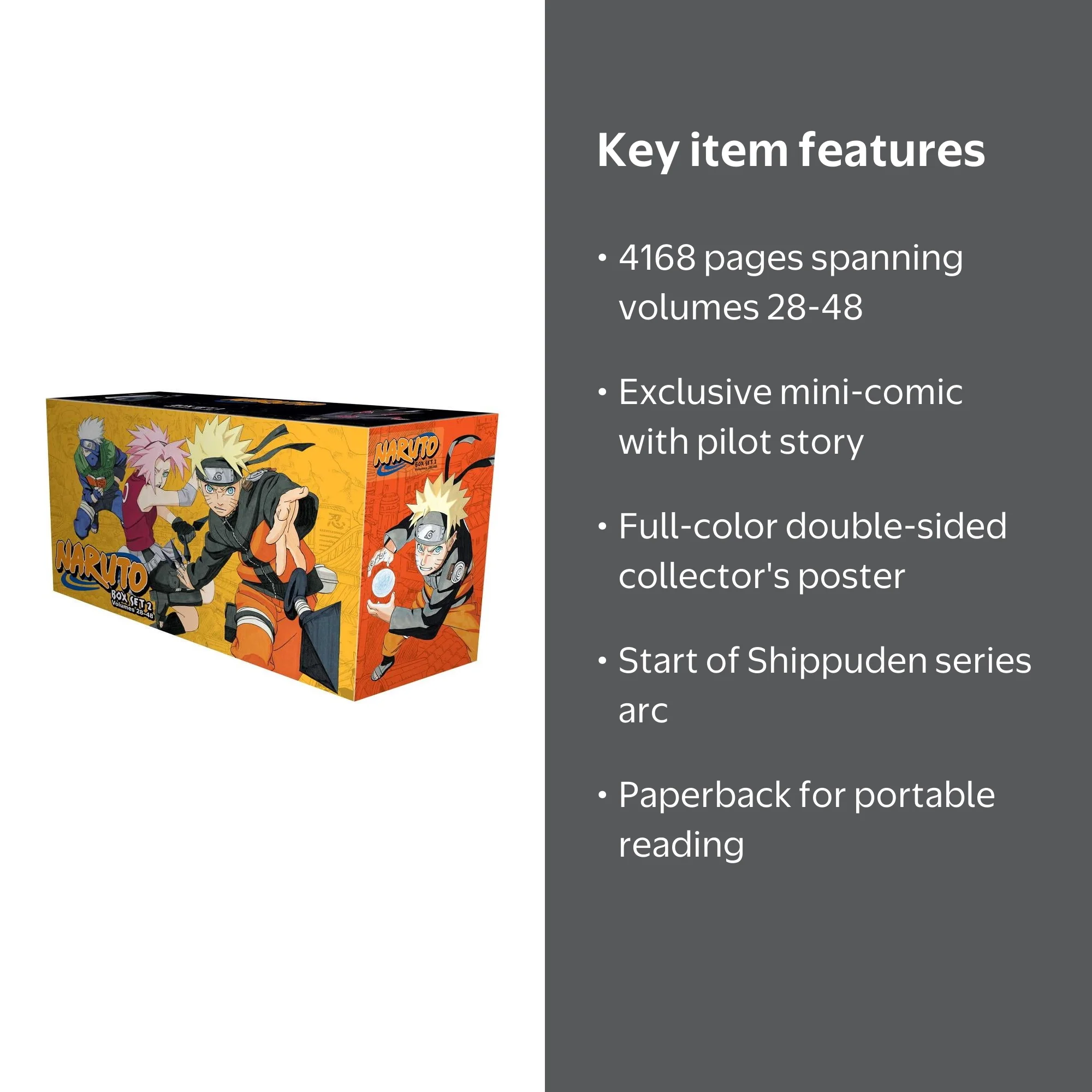 Naruto Box Set 2: Volumes 28-48 with Premium (MANGA GRAPHIC Series