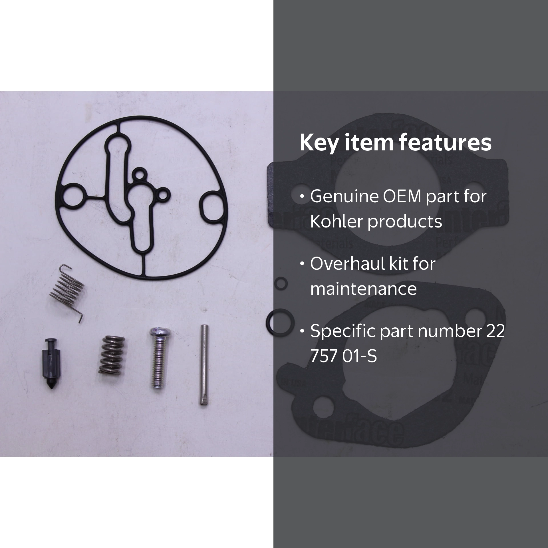 Genuine Kohler Overhaul Kit 22 757 01-S - Walmart.com