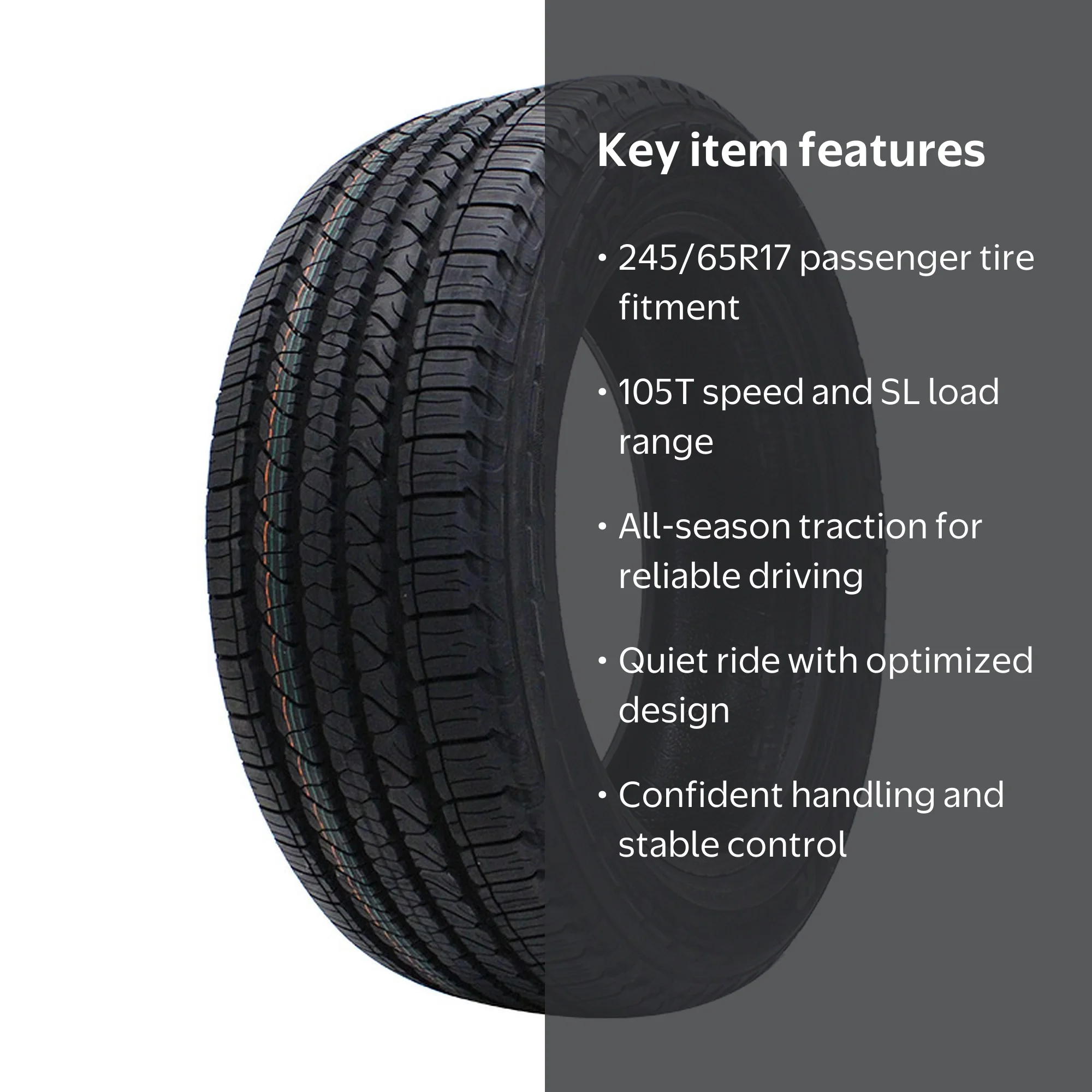 Goodyear Fortera HL All-Terrain Tire - 245/65R17 105T, Fits 2004