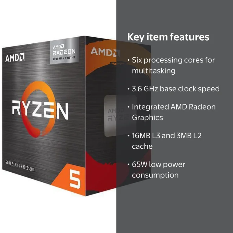 AMD, Ryzen 5 5600GT, 6-Core 3.6 GHz Socket AM4 CPU, Radeon AMD, Ryzen 5 5600GT, 6-Core 3.6 GHz Socket AM4 CPU, Radeon
