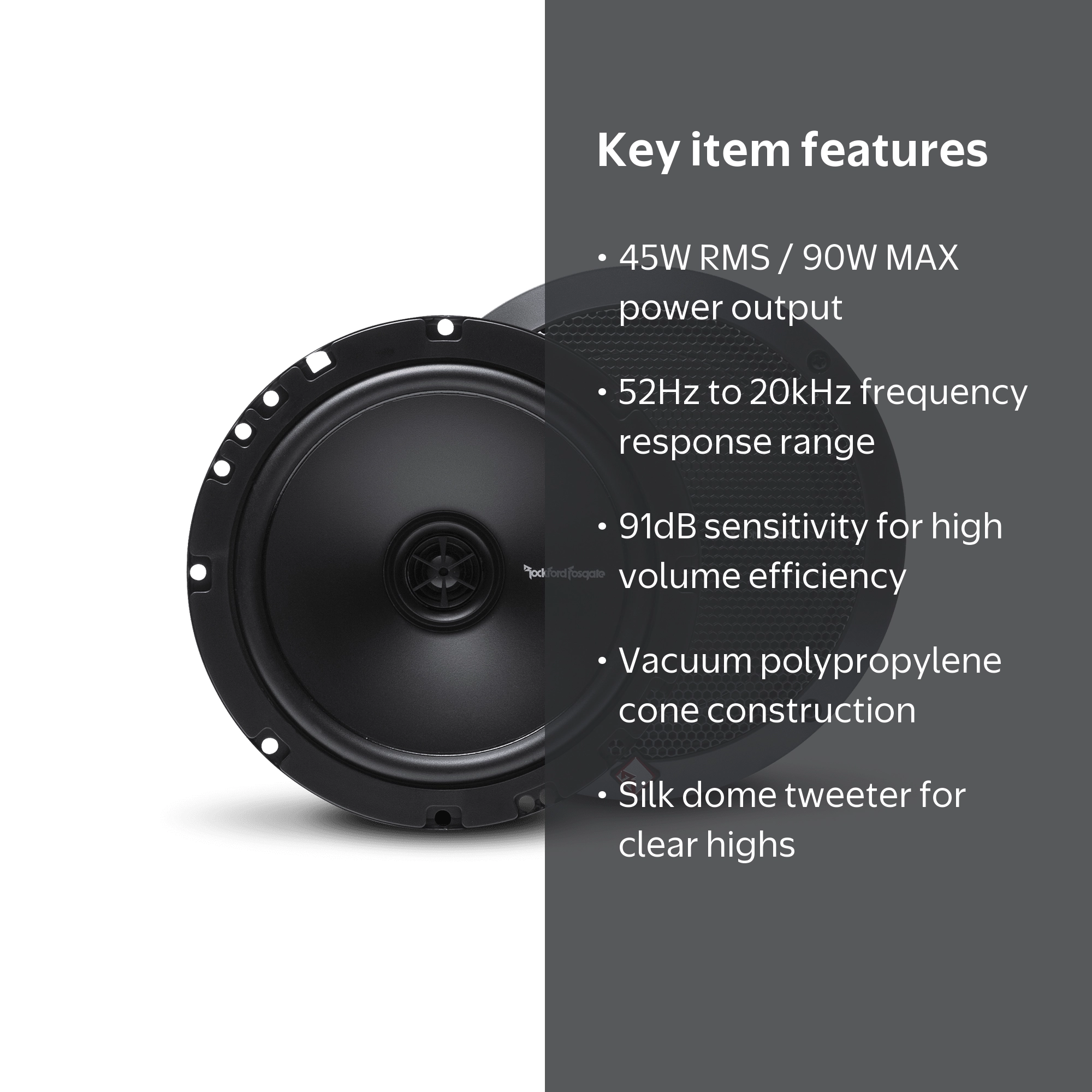 Rockford Fosgate R1675X2 6.75” Full Range Coaxial- 55 Watts Rms