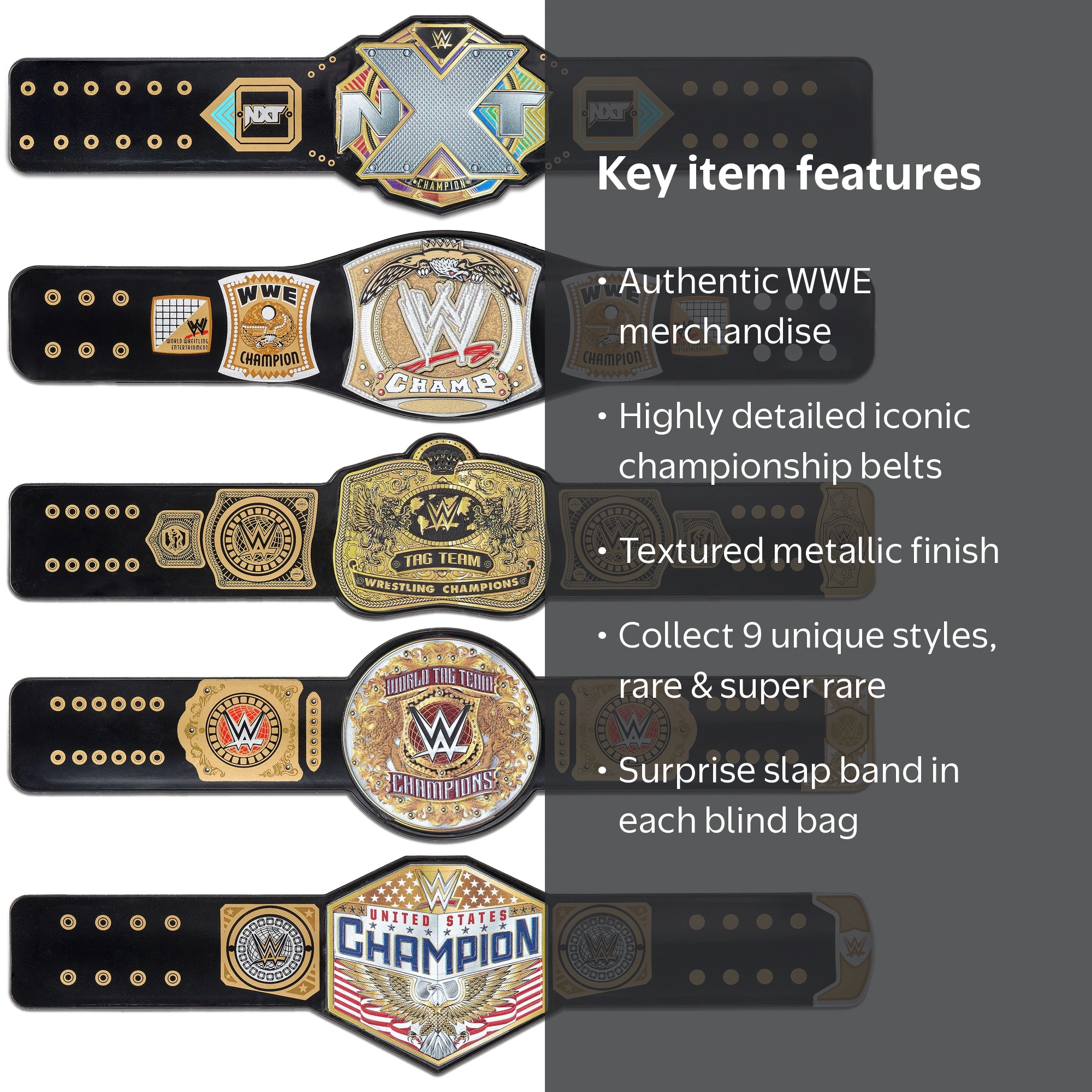 WWE Championship Title Slap Bands - Series 1 Blind Bag (Band May