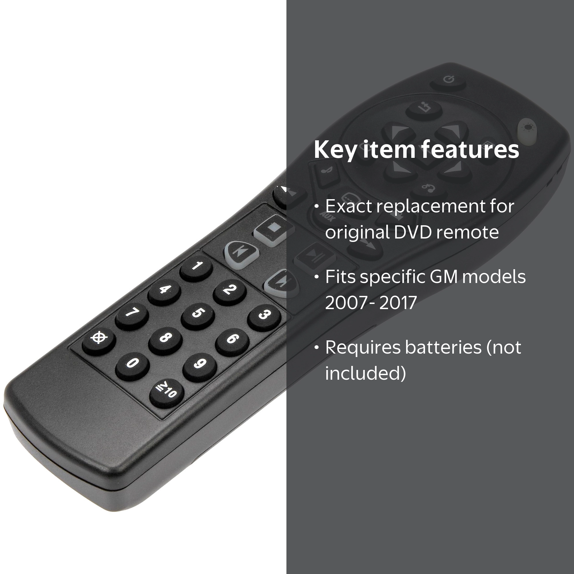 その他 DORMAN 57001 DVD Player Remote Control for GM by Dorman 9jupf8b Dorman 57001 GM DVD Remote Control for Specific Models - Walmart.com