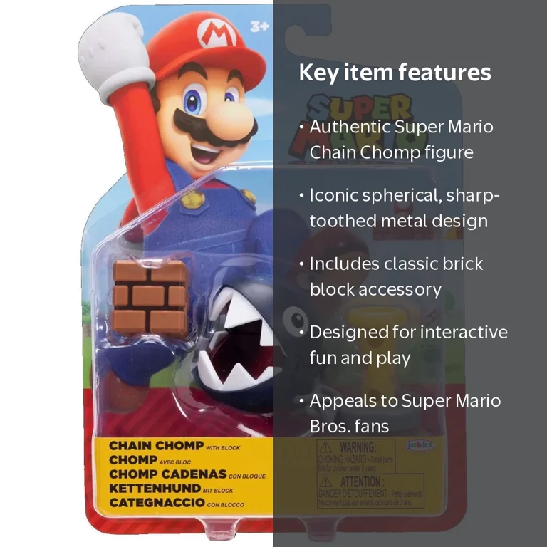 World of Nintendo Wave 48 Chain Chomp Action Figure [with Block