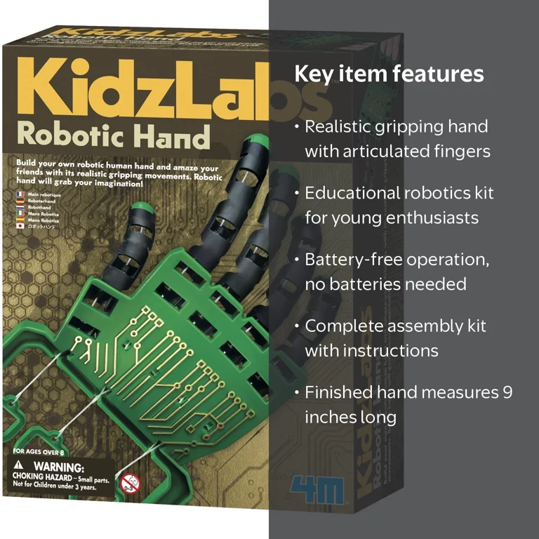 4M KidzLabs Robotic Hand Science Kit Model 3774 - Walmart.com