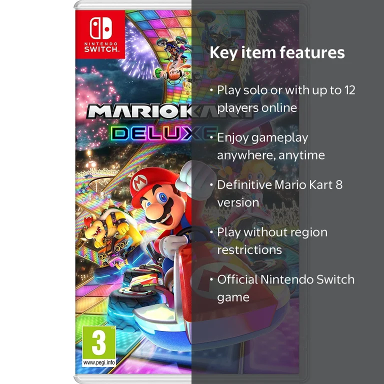 Nintendo, Mario Kart 8 Deluxe Video Game, for Nintendo Switch