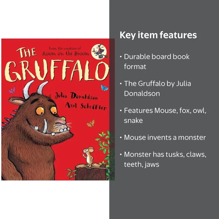 Julia Donaldson, The Gruffalo Board Book, 26 pages, Rhyming Text