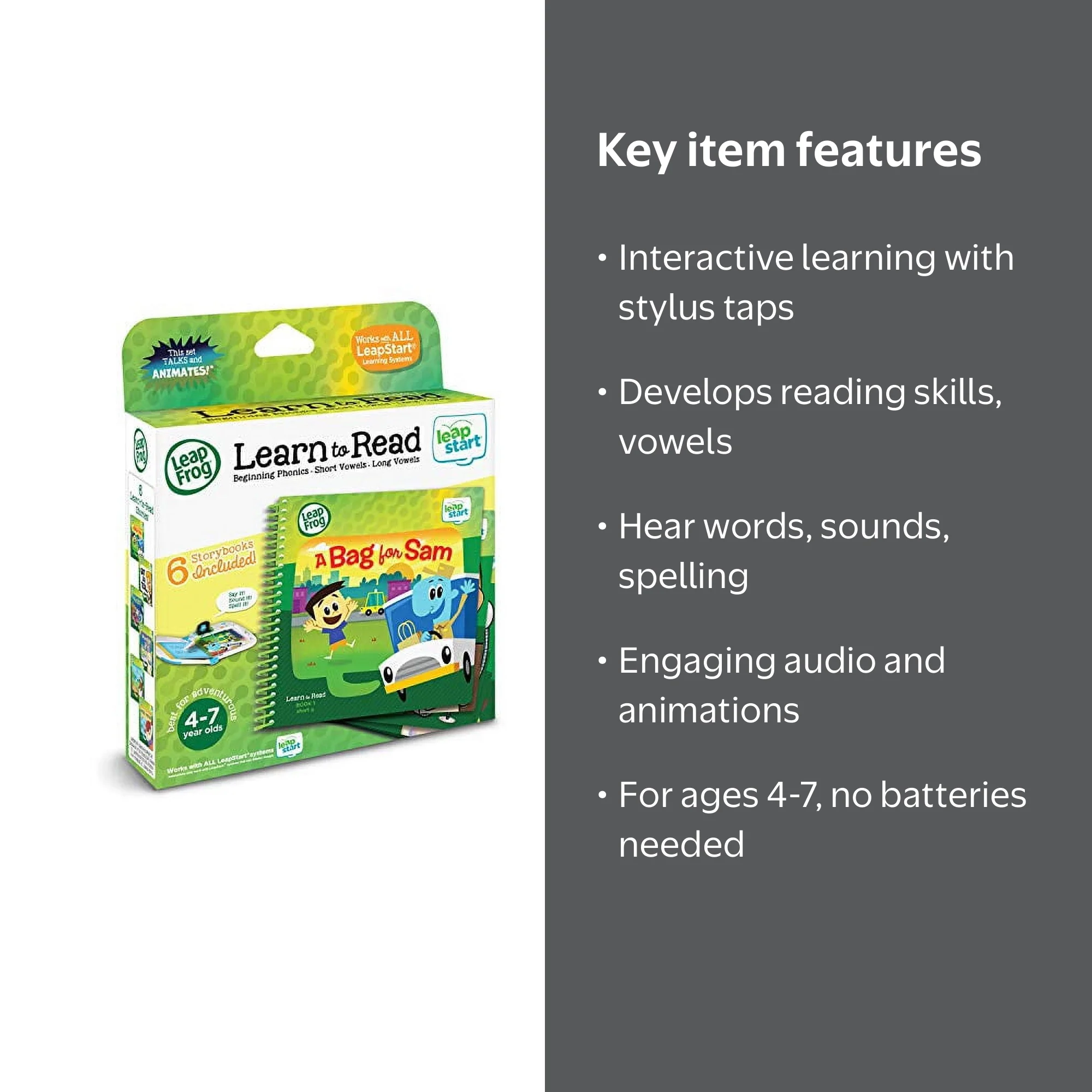 LeapFrog LeapStart 3D Learn to Read Volume 1, Green - Walmart.com