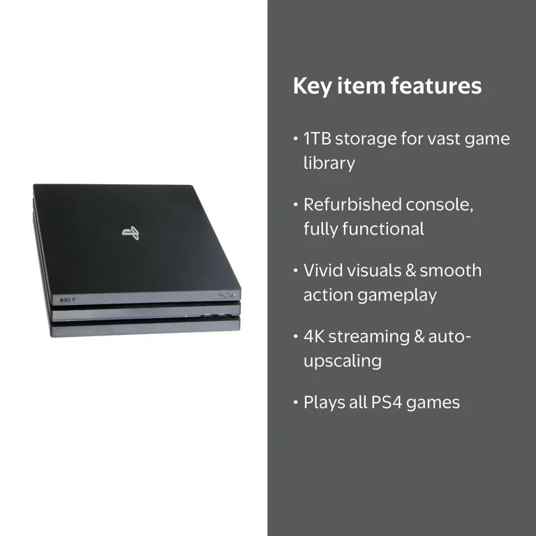 Restored Sony PlayStation 4 Pro 1TB Black - Console Only - CUH