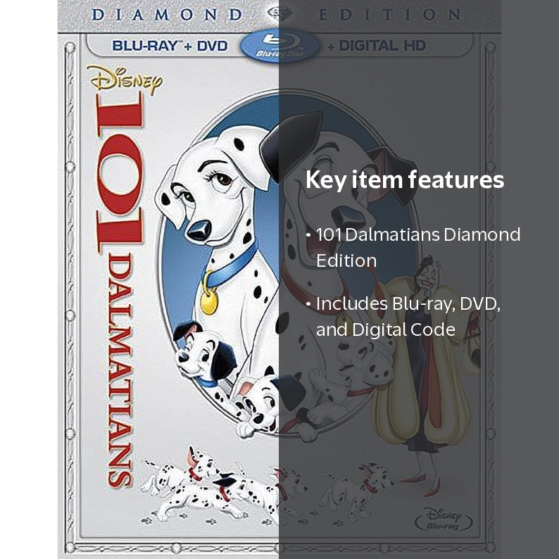 101 Dalmatians Diamond Edition (Blu-ray + DVD + Digital Code