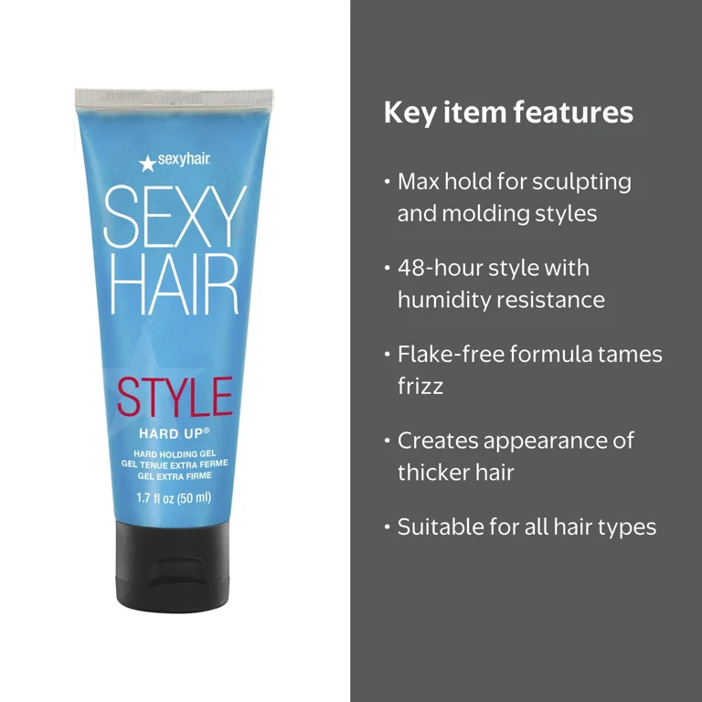 SexyHair, Style Hard Up Hard Holding Gel, 1.7 oz, Humidity